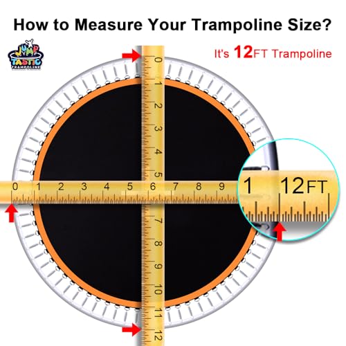 12 ft Round Trampoline Mat Replacement with UV-Resistant PVC & 72 V-Rings