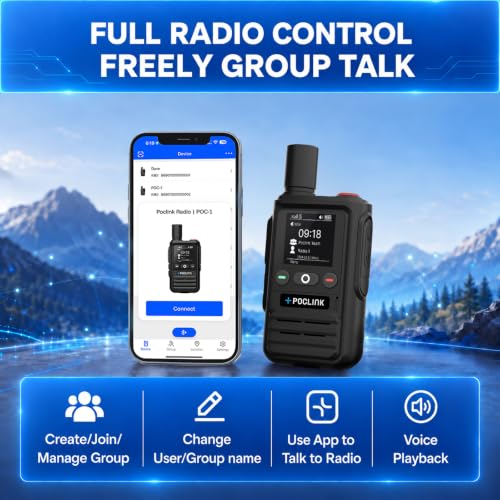 2-Pack Long Range 4G LTE Walkie Talkies with Free SIM for Global Use
