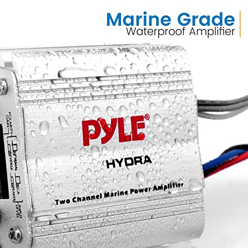 Marine Amplifier 400W 4 Channel Audio Amplifier - Silver