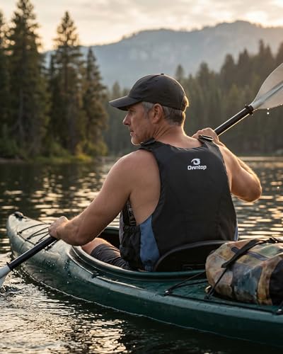 Adult Swim Vest with Crotch Straps & Dual Pockets - Black, M/L