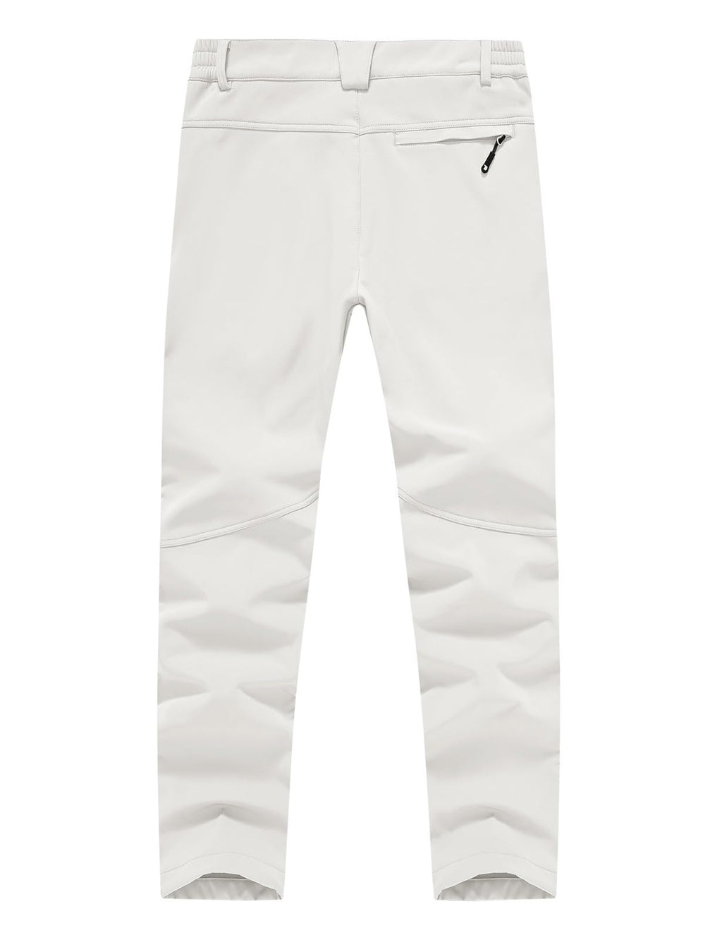 Rdruko Men's Winter Snow Pants, Waterproof Windproof Softshell Fleece Lined Insulated Zip Pocket Hiking Ski Motorcycle (White Grey, 34)