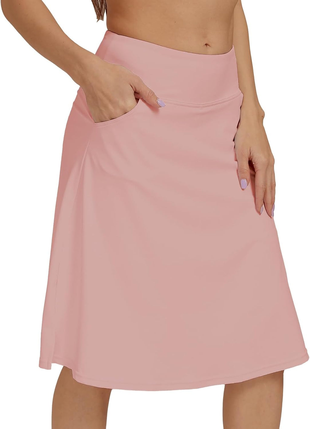 Skiennix Women's Athletic Skorts - Modest Knee-Length Running Skirt in Stylish Design