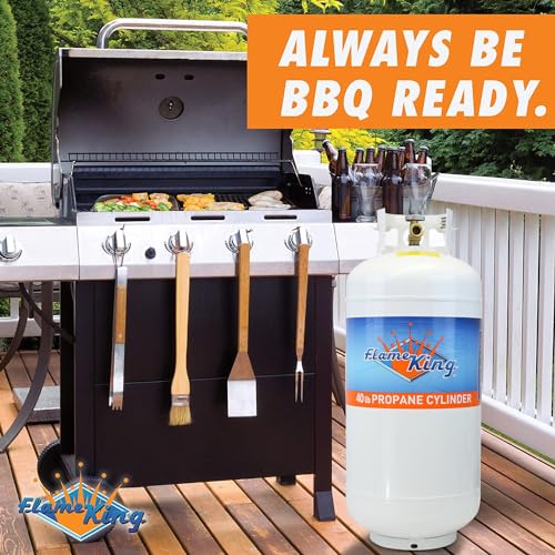 40 LB Steel Propane Tank with Overfill Protection & OPD Valve - White