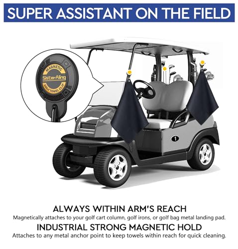 Magnetic Golf Towel Clip Removable Strong Hold Golf Cart Accessories