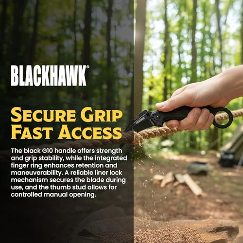 Black Karambit Folding Knife with G10 Handle 2.25" D2 Steel Blade - EDC Tactical Knife