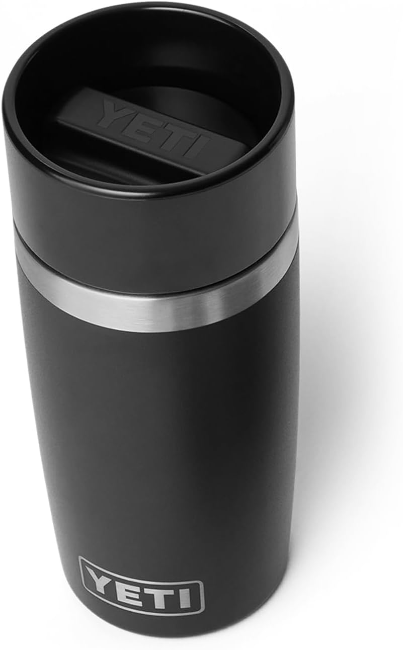 YETI Rambler 12 oz Travel Bottle - Stainless Steel, Vacuum Insulated, Leakproof Commuter Cap | Black