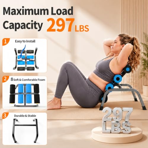Mini Inversion Table for Spinal Decompression & Posture Correction - Blue