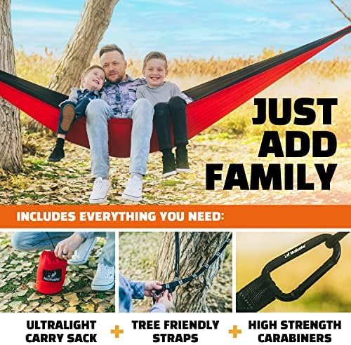MalloMe Camping Hammock - Portable Outdoor Hammock for Adults & Kids | Heavy-Duty Double & Single Options