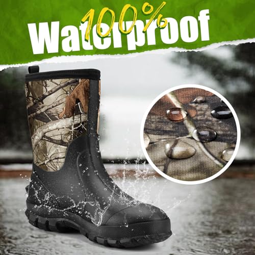 13 / Next Camo G2 Waterproof Rubber Boots for Men - Hunting & Work