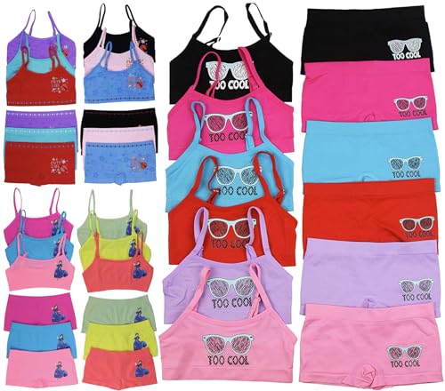 Girls' 12-Piece Cami or Racerback Tops & Bottoms Set - 7-11 Years
