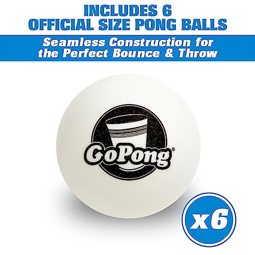 GoPong 6-Foot Portable Beer Pong & Flip Cup Table - Indoor & Outdoor Game Table