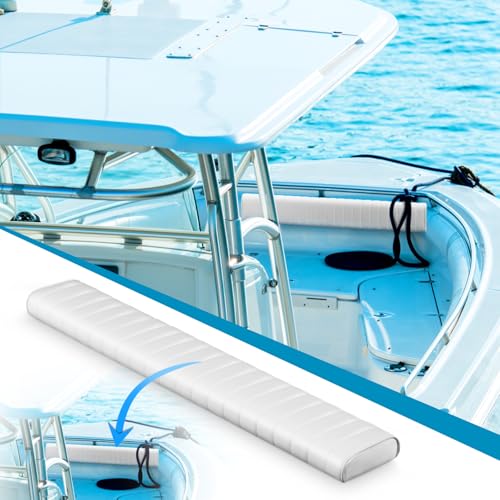 Boat Bolster Cushions with Stainless Steel Mounting Clips - Marine Backrest Pad for Long Voyages