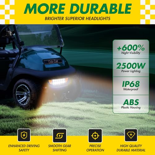 Golf Cart LED Light Kit for Club Car Precedent 2004-Up - Easy Install