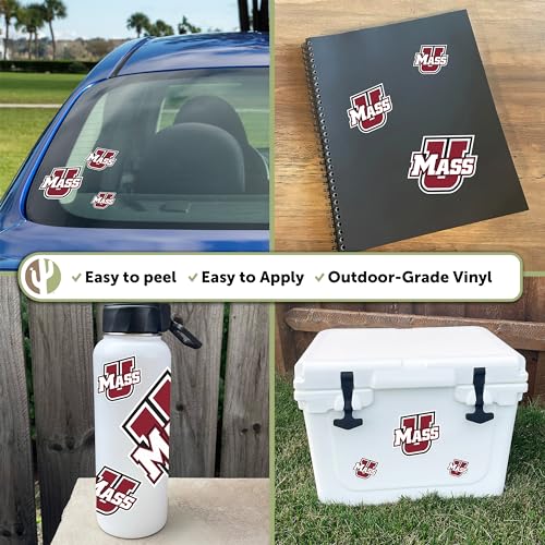 UMass Minutemen Sticker Decal - 8.5 x 11 Inch Vinyl Sports Fan Sticker Sheet