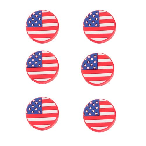 Partykindom 6Pcs American Flag Tennis Racket Dampeners Shock Absorbers Vibration Dampeners for Tennis Racquet Accessories
