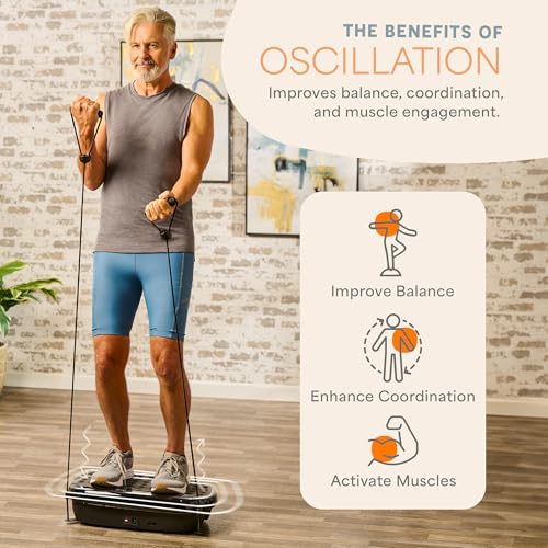 Lifepro HexaPlate Vibration Exercise Machine Black Small - Whole Body & Upper Body Workout