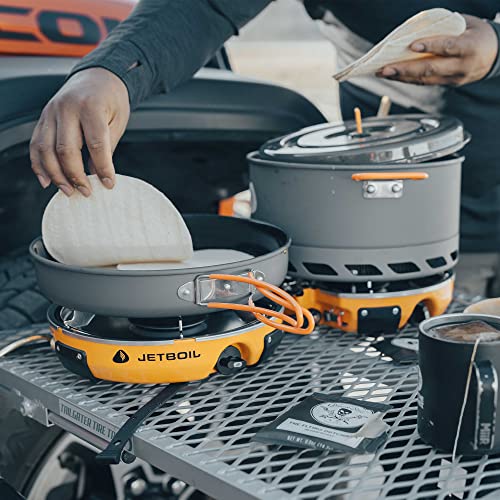 Jetboil Genesis Basecamp Orange Backpacking Camping Stove with Cookware System