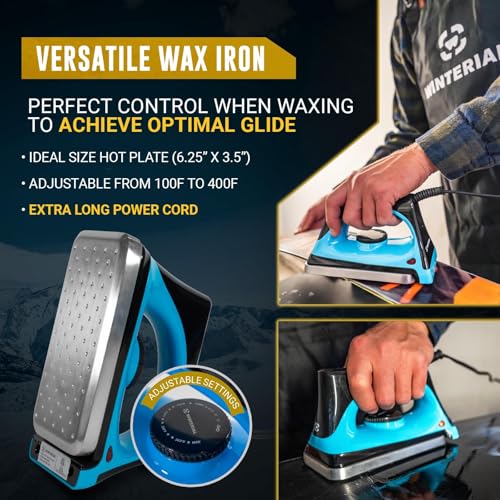 Winterial Regular Snowboard & Ski Tuning Kit with Iron & All-Temp Wax