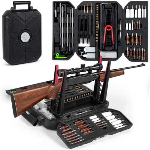 Kinghardcase 63-Piece Universal Gun Cleaning Kit with Brass & Steel Rods