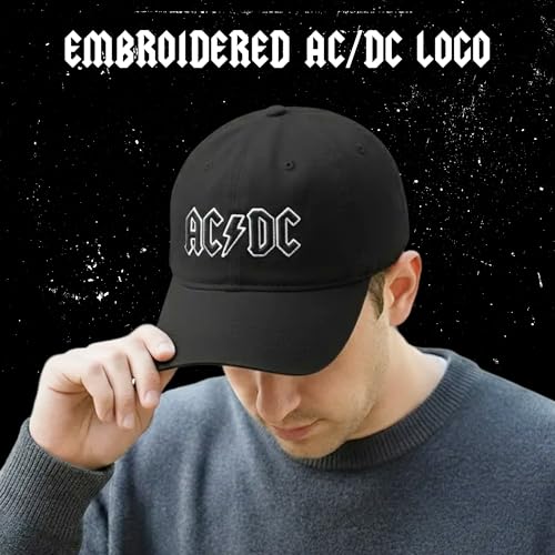 AC/DC Baseball Cap Black - Official Rock Band Snapback Hat