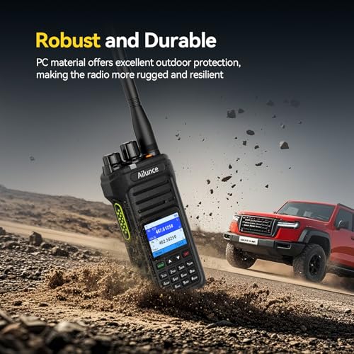Retevis Ailunce HA1G GMRS Two-Way Radio Pack, Black, Waterproof IP67, 2800mAh Battery for Offroad