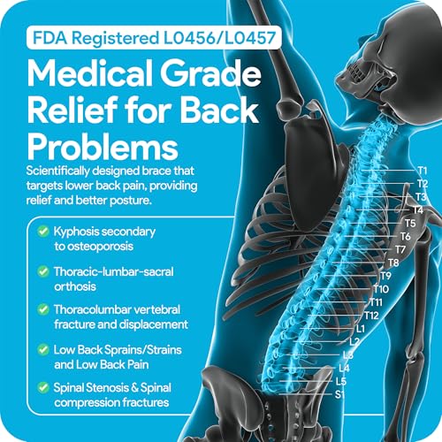 ComfyOrthopedic Thoracic & Full Back Brace for Scoliosis Kyphosis Post-Surgery Support