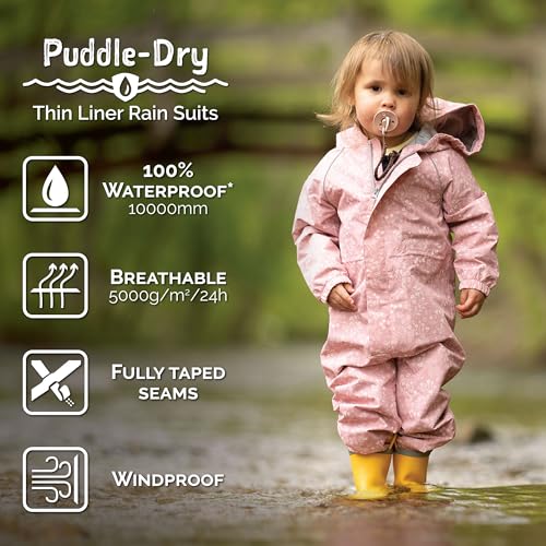 JAN & JUL Toddler Rain Play Suit Thin-Liner Yellow 2T Waterproof Outerwear