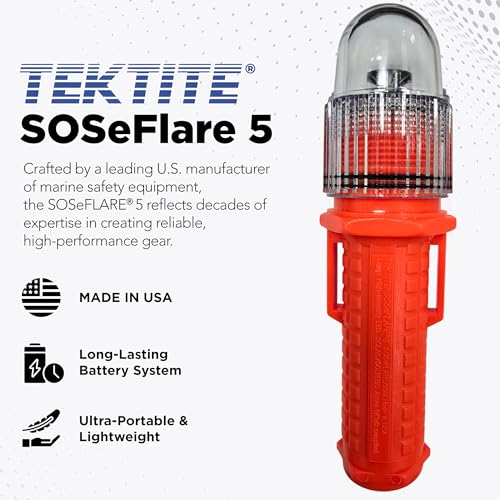 TEKTITE SOSeFLARE Day/Night Kit Electronic Boat Distress Flare Waterproof LED