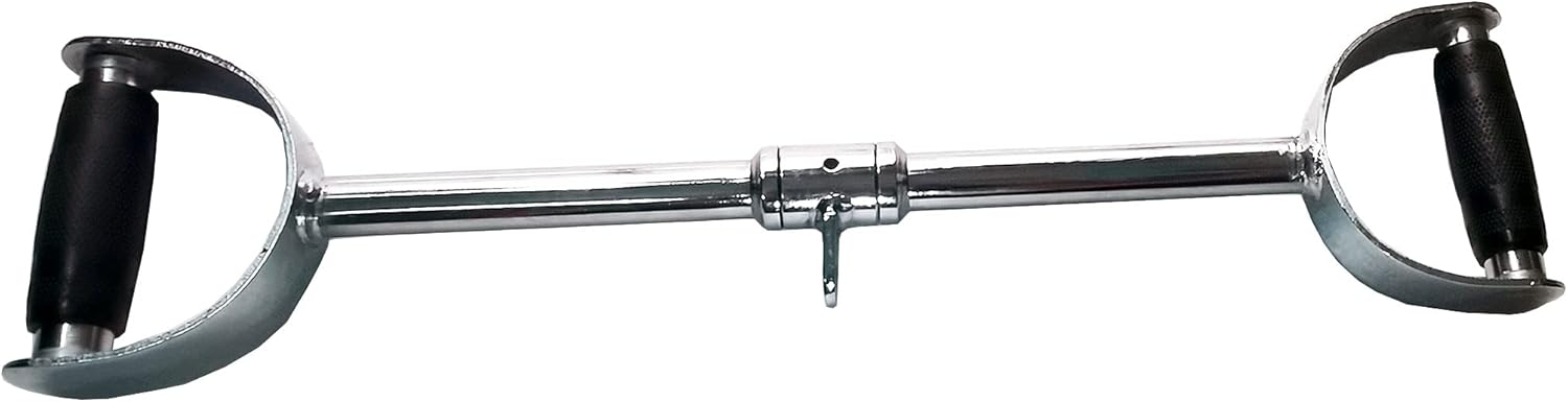 Qibylift Wide Grip Lat Pull Down Bar - V-Shaped Cable Attachment with Rubber Handgrips | Durable & Versatile