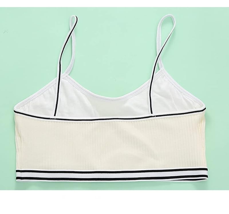 Herepai Cotton Training Bras for Girls Seamless Camis 7-14Y, 6-Pack 10-12 Years Variation