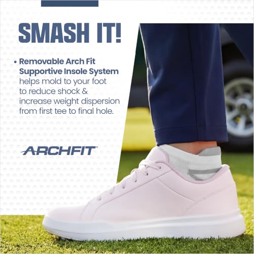 Skechers Women's Drive 6 Arch Fit Golf Shoes - Pink, Waterproof, Spikeless