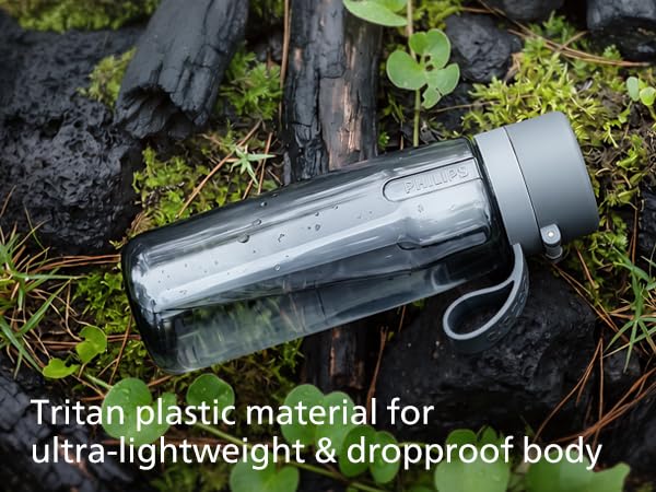Filtered Water Bottle 22oz BPA-Free Tritan with Activated Carbon Filter