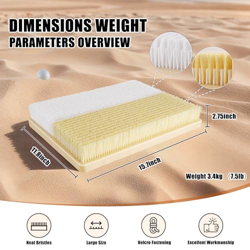 PWGF Golf Bunker Practice Mat - Dual Sand Trap Trainer for Indoor & Outdoor Use