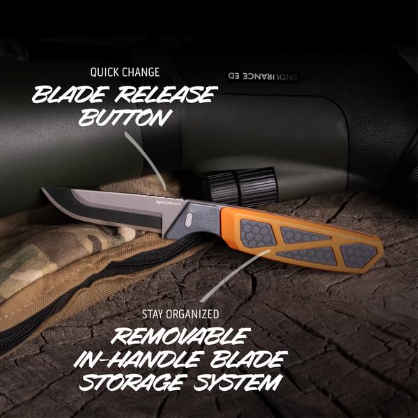 Outdoor Edge Razor APX 3 Inch Replaceable Hunting Knife with 3 Blades