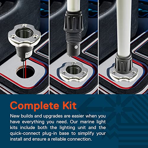 Adjustable 34-60 Inch White Anchor LED Marine Boat Navigation Light - USCG Approved