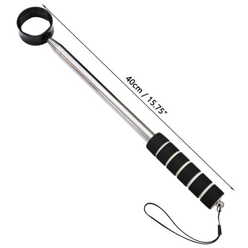 Auto-plaza 9 Feet Aluminum Alloy Golf Ball Retriever Telescopic Black for Water Golf Ball Picker Grabber Golf Accessories (1)