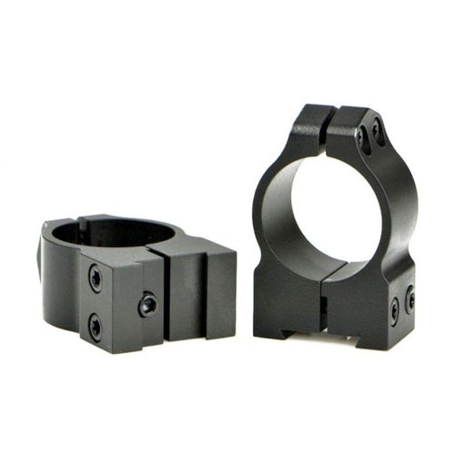 WARNE 15B1M CZ Permanently Attached Scope Rings, Solid Steel, Vertically Split, 30 mm, High Matte