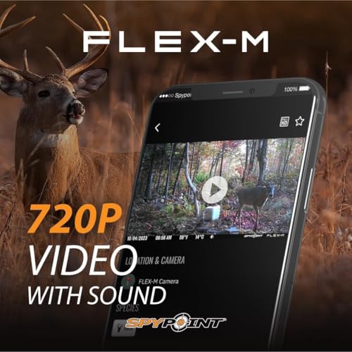 SPYPOINT Flex-M Cellular Trail Camera with MicroSD Card Pack - 28MP Night Vision Waterproof