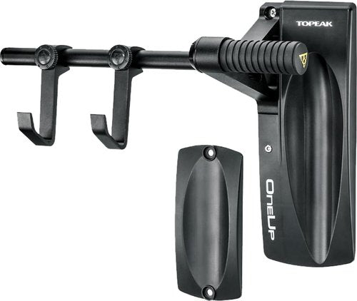 Topeak ONEUP Wall Mount Bike Hanger, Bicycle Storage, Black, 12.6” x 9.8” x 5.5”