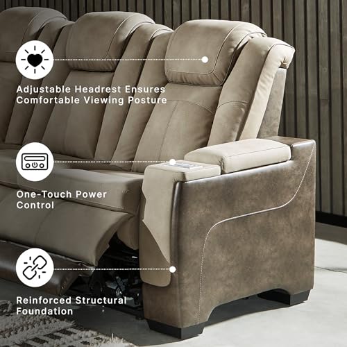 Ashley Signature Design Next-Gen DuraPella Power Reclining Sofa Beige - Sand Variation