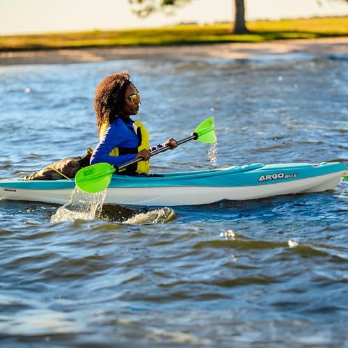 Pelican Argo 80X Kayak - Turquoise White Fade Sit-On-Top, Lightweight & Stable