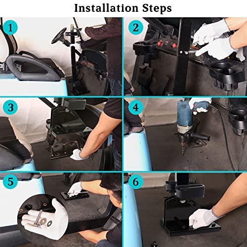 Universal Golf Cart Gun Holder - Adjustable Rifle & Shotgun Rack for Yamaha, EZGO, Club Car & UTV