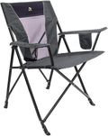 GCI Outdoor Comfort Pro Chair - Durable Folding Design in Heathered Pewter Gray