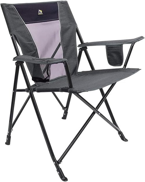 GCI Outdoor Comfort Pro Chair - Durable Folding Design in Heathered Pewter Gray