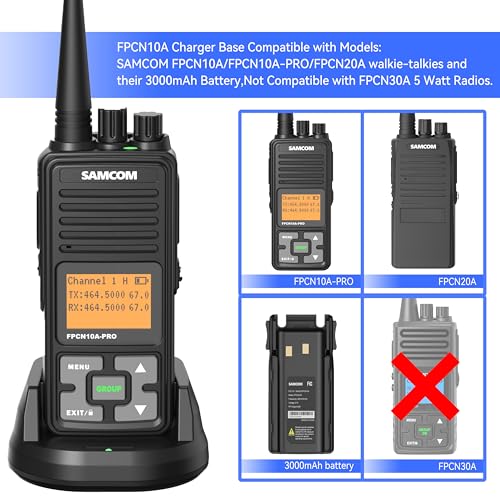 SAMCOM FPCN10A Charger Base - US Plug, 1 Pack, Radio Not Included