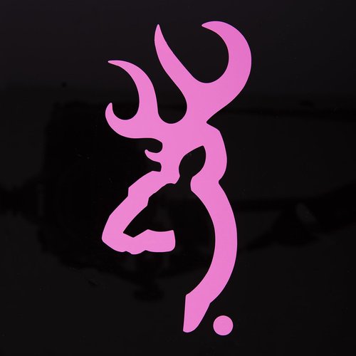 High quality vinyl Buckmark decals available in White, Pink, and Mossy Oak Break-Up and Break-Up Country