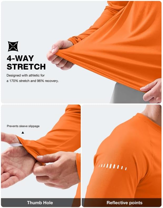 Skiennix Men's Sun Protection Long Sleeve Shirt - UPF 50+ Fabric for Ultimate UV Defense