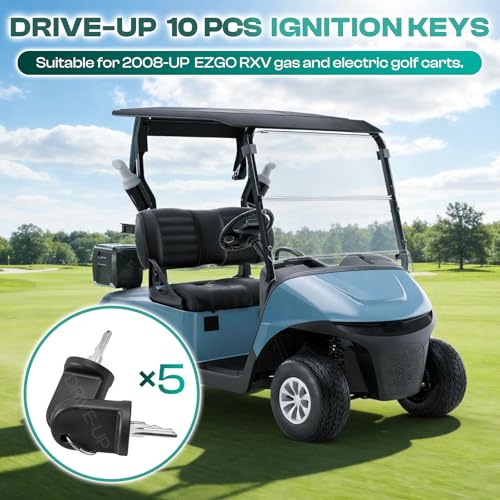 Golf Cart Ignition Keys for EZGO RXV Vehicles - Pack of 10