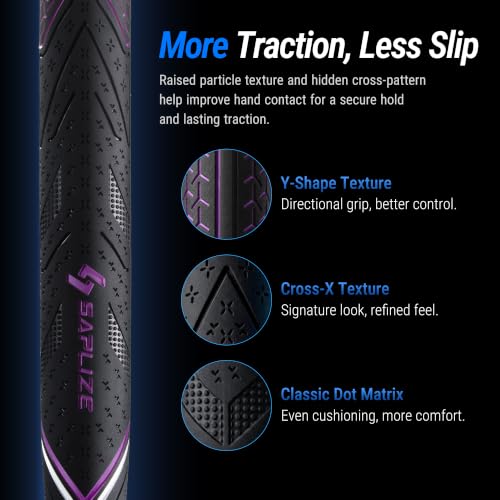 Purple Midsize Golf Grip Set with Full Regripping Kit - 13 Durable Rubber Grips