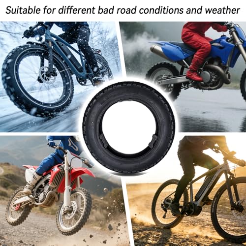 2 Pack 3.00-10 Tubeless Dirt Bike Tires with Valve Stems for Off-Road E-Bikes & Scooters